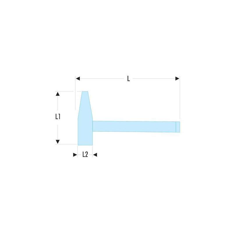 205C.80SLS - Młotek typu DIN z trzonkiem grafitowym, 0,96 kg SLS