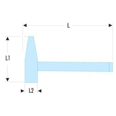 205C.50SLS - Młotek typu DIN z trzonkiem grafitowym, 0,58 kg SLS