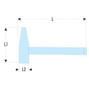 205C.30SLS - Młotek typu DIN z trzonkiem grafitowym, 0,38 kg SLS