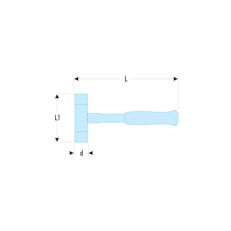 212A.35SLS - Młotek montażowy bezodrzutowy z wymiennymi końcówkami, 0,698 kg SLS
