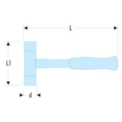 MŁOTEK MONTAŻOWY BEZODRZUTOWY 50MM SLS