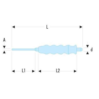 247.G3.SLS - Wybijak do gwoździ z rękojeścią, 2,9 mm SLS