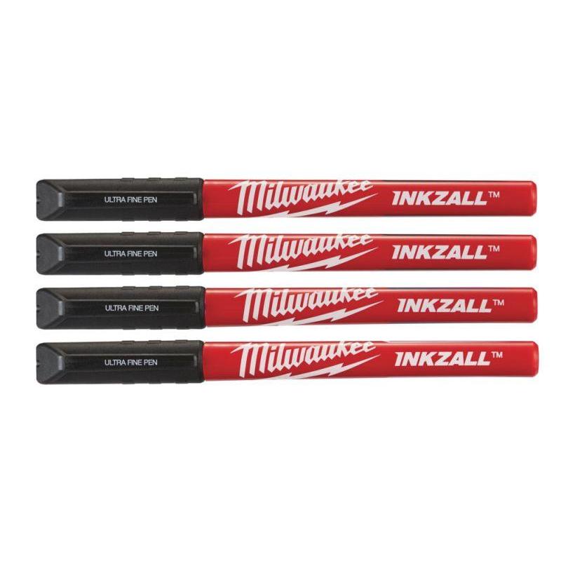 48223164 - Inkzall Fine Tip Black Pens - 4 pcs