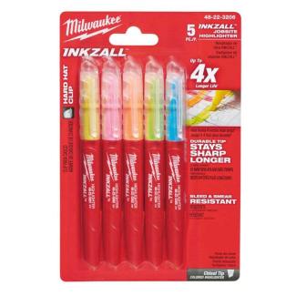 48223206 - INKZALL Highlighters Coloured - 5pc