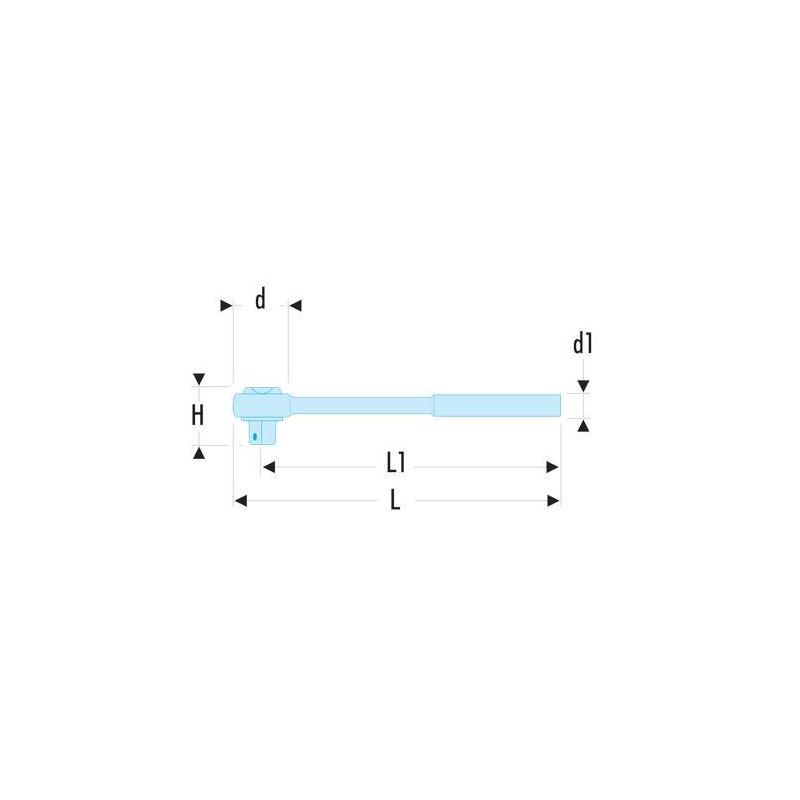 R.PE360 - grzechotka do końcówek 1/4" z rękojeścią obrotową