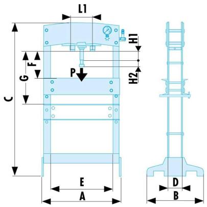 W.430PN - prasa hydropneumatyczna 30 t
