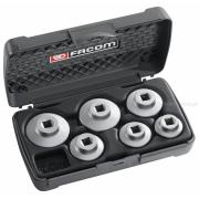 D.163-J6 - zestaw 6 nasadek kloszowych do korków kompozytowych filtrów oleju, 24 - 38 mm