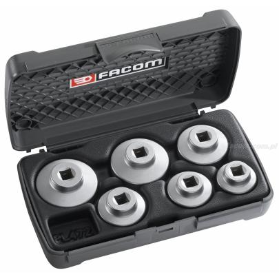 D.163-J6 - zestaw 6 nasadek kloszowych do korków kompozytowych filtrów oleju, 24 - 38 mm