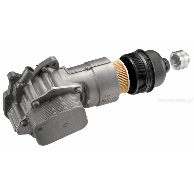 D.163-J6 - zestaw 6 nasadek kloszowych do korków kompozytowych filtrów oleju, 24 - 38 mm