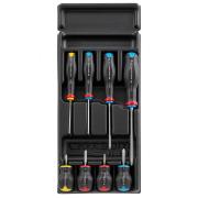 MOD.AT3 - Moduł 8 wkrętaków Protwist® do śrub z rowkiem i śrub krzyżakowych Phillips i Pozidriv, w tym 4 krótkie