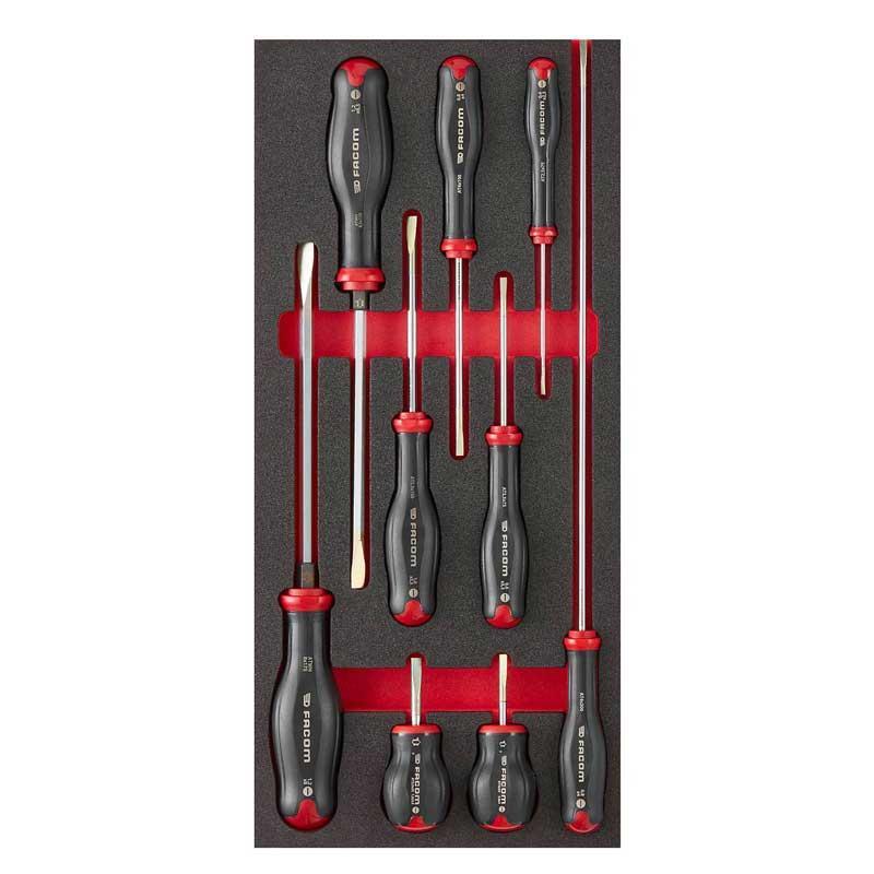 MODM.AT4 - Moduł 9 wkrętaków Protwist® do śrub z rowkiem, 2,5 - 8 mm, wkładka piankowa