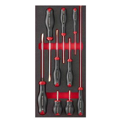 MODM.AT4 - Moduł 9 wkrętaków Protwist® do śrub z rowkiem, 2,5 - 8 mm, wkładka piankowa