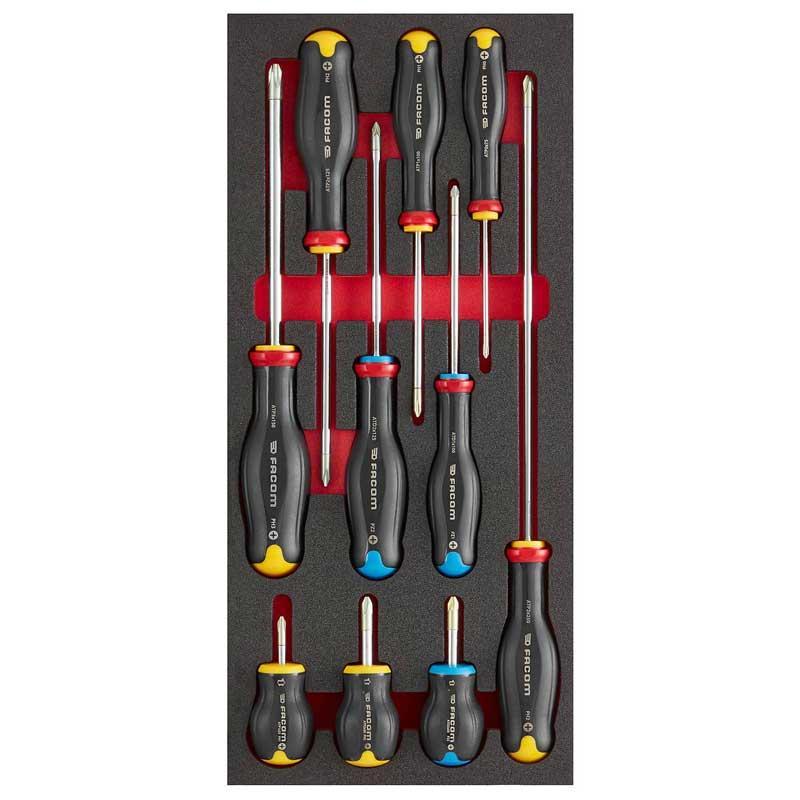 MODM.AT5 - Moduł 10 wkrętaków Protwist® do śrub Phillips i Pozidriv, PH0 - PH3, PZ1 - PZ2, wkładka piankowa