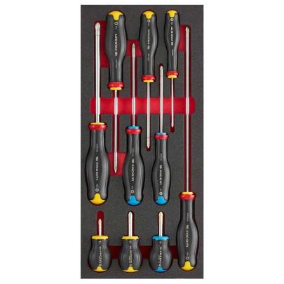 MODM.AT5 - Moduł 10 wkrętaków Protwist® do śrub Phillips i Pozidriv, PH0 - PH3, PZ1 - PZ2, wkładka piankowa