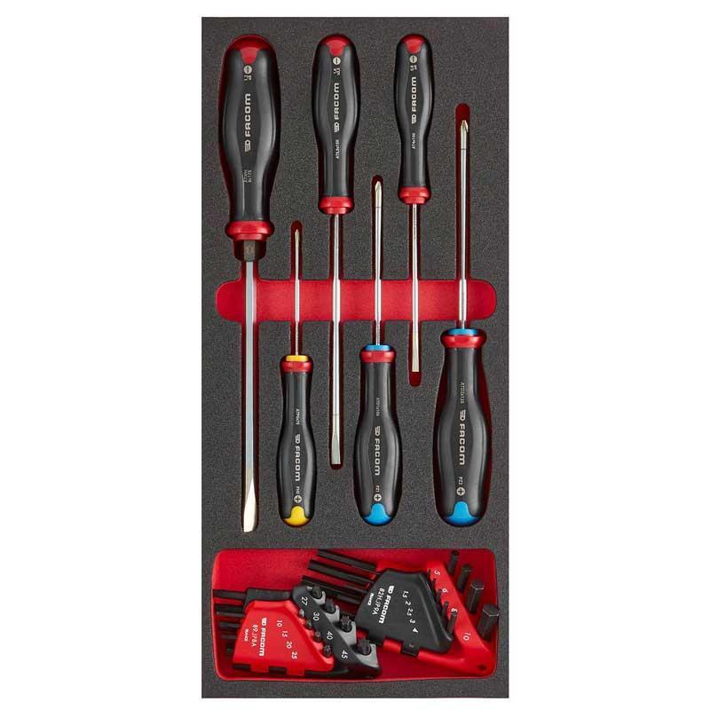 MODM.AT7 - Moduł 8 wkrętaków z kluczami trzpieniowymi na wkładce piankowej