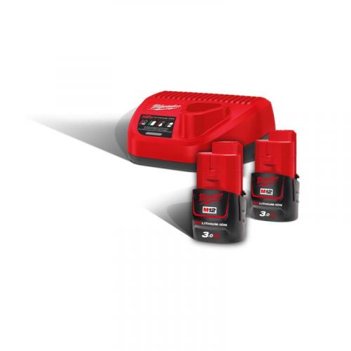 M12 NRG-302 - A set of 2 batteries M12™, Li-ion 12 V + charger