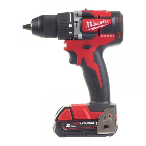 M18 CBLPD-202C - Compact brushless percussion drill 18 V, 2.0 Ah, in case, with 2 batteries and charger, 4933464320
