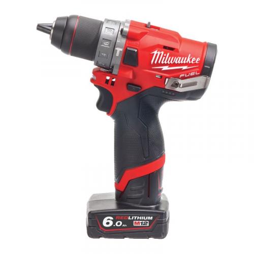 M12 FPD-602X - Sub compact 2-speed percussion drill 12 V, FUEL™, 6.0 Ah, in case, with 2 batteries and charger