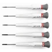 AEF.J1 - zestaw 5 wkrętaków Micro-Tech® do śrub z rowkiem i Phillips®, 1,5 - 2,5 mm i PH00