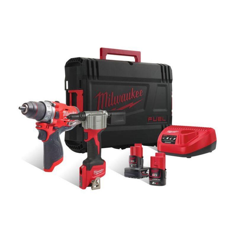 M12 FPP2S-422X - Zestaw POWERPACK M12™, M12 FPD, M12 BPRT, 2.0  i 4.0 Ah + ładowarka, w walizce