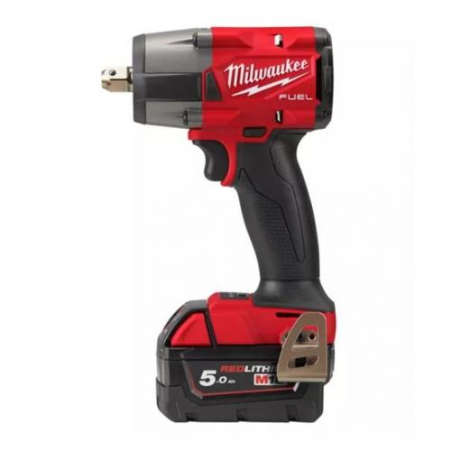 M18 FMTIW2P12-502X - 1/2" Mid-torque impact wrench 745 Nm, 18V, 5.0Ah, FUEL™, in case with 2 batteries and charger, 4933478453