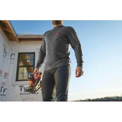 WTLSG-XXL - Koszulka z długim rękawem szara WORKSKIN™, rozmiar XXL