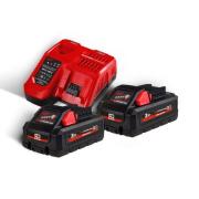 M18 HNRG-302 - Zestaw 2 akumulatorów M18™ HIGH OUTPUT™, Li-ion 18 V, 3.0 Ah + szybka ładowarka