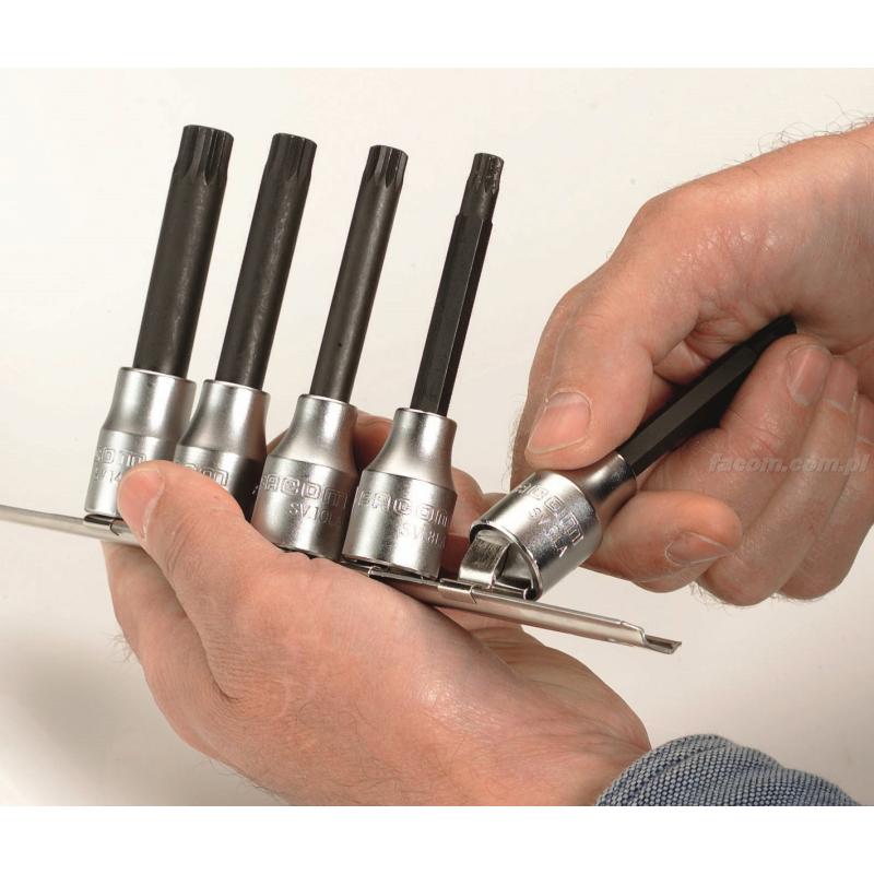 SV.J5 - zestaw 5 nasadek trzpieniowych wieloząbkowych XZN z zabierakiem kwadratowym 1/2"