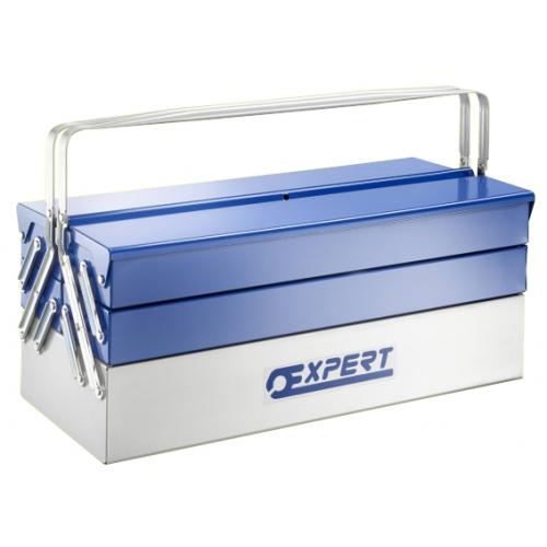 E010201 - Metal toolbox with 5 compartments L.: 53,5 cm