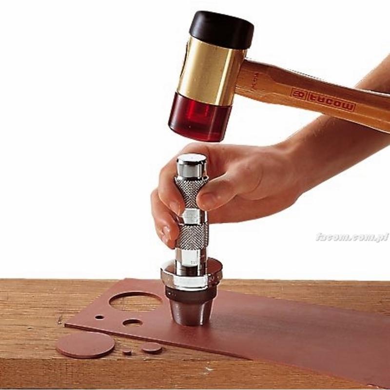 245.J1 - zestaw do wykonywania uszczelek okrągłych, wycinaki 3 - 30 mm, cyrkiel 56 - 330 mm