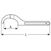 E112604 - Hook and pin wrench, 114x159 mm