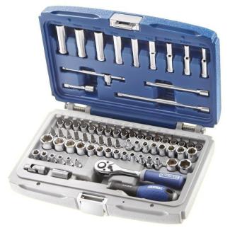 E030707 - Zestaw nasadek i akcesoriów metrycznych 1/4", 4- 14 mm, 1/2" - 9/32", T6-T40, E4-E10