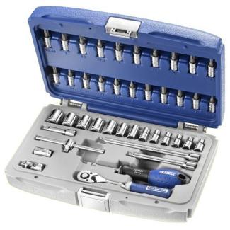 E030702 - Zestaw nasadek i akcesoriów  1/4",  4- 14 mm, T6-T40