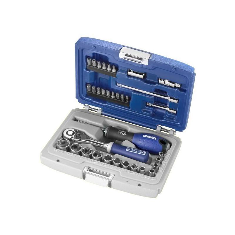 E194672 - Zestaw nasadek i akcesoriów 1/4",  4- 14 mm, T6-T40