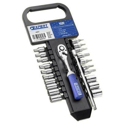 E030727 - 1/4" socket and accessory set, 4- 14 mm, T6-T30