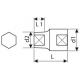 E117293 - 1/4" Hex socket, metric 4 mm