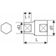 E030936 - 3/8" 6-Point socket - metric, 7 mm