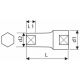 E031510 - 3/8" 6-Point sockets long reach - metric 15 mm