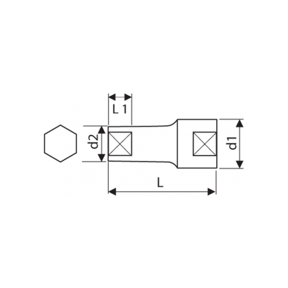 E031513 - 3/8" 6-Point sockets long reach - metric 18 mm