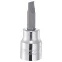 E030910 - 3/8" Slotted-head screwdriver bit socket 7 mm