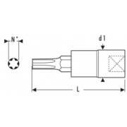 E030919 - Nasadka 3/8", trzpieniowa do śrub TORX®, T40