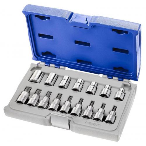 E032907- 1/2" TORX® Socket set, T20 - T60, E10 - E24