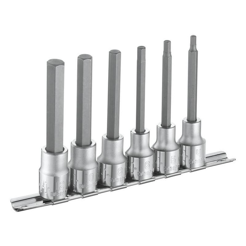 E032941 - 6-point 1/2" long-reach screwdriver sockets 5 - 12 mm