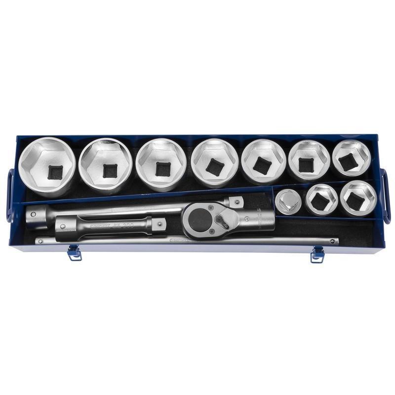 E034701 - 1" Socket and ratchet set 41 - 80 mm