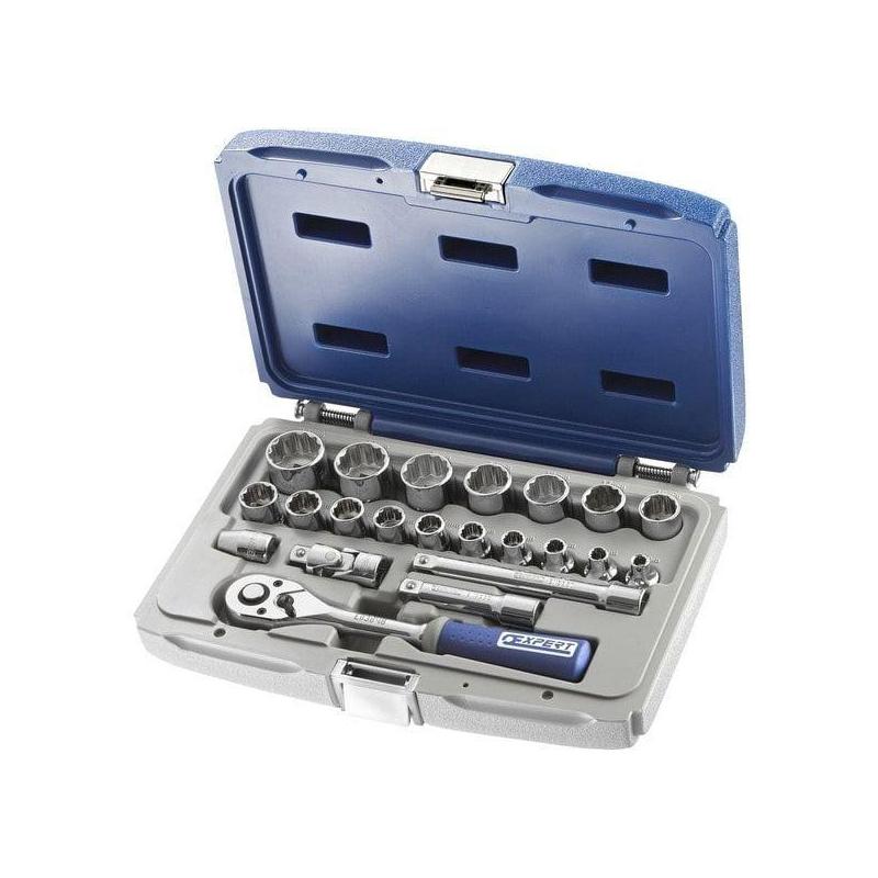 E031805 - 3/8" 12-point socket and accessory set - 22 pieces