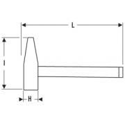 E150103 - Młotek typu DIN, 0,63 kg