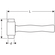 E151004 - Młotek miedziany, 1,59 kg