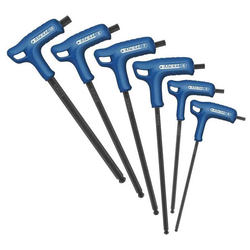 E121616 - Set of hex keys, handle "T", spherical head, 3 - 8 mm