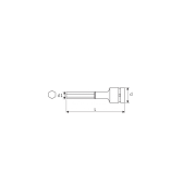 E113626 - 1/2" Impact socket for hex screws, 10 mm