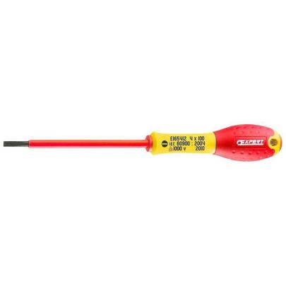E050608 - Insulated screwdriver 1000V for slotted head screws, 3,5 x 100 mm